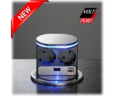 Выдвижная розетка VoltPort 2x220 + USB-зарядное. L